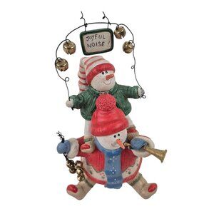 Jolly Follies Joyful Noise Snowman Figurine Midwest of Cannon Falls Vintage